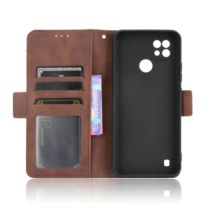 

Realme C21 2021 Flip Case Removable Card Slot Leather Wallet Book Cover for OPPO Realme C21 Case Realmi C 21 11 25 C20 C11 C25