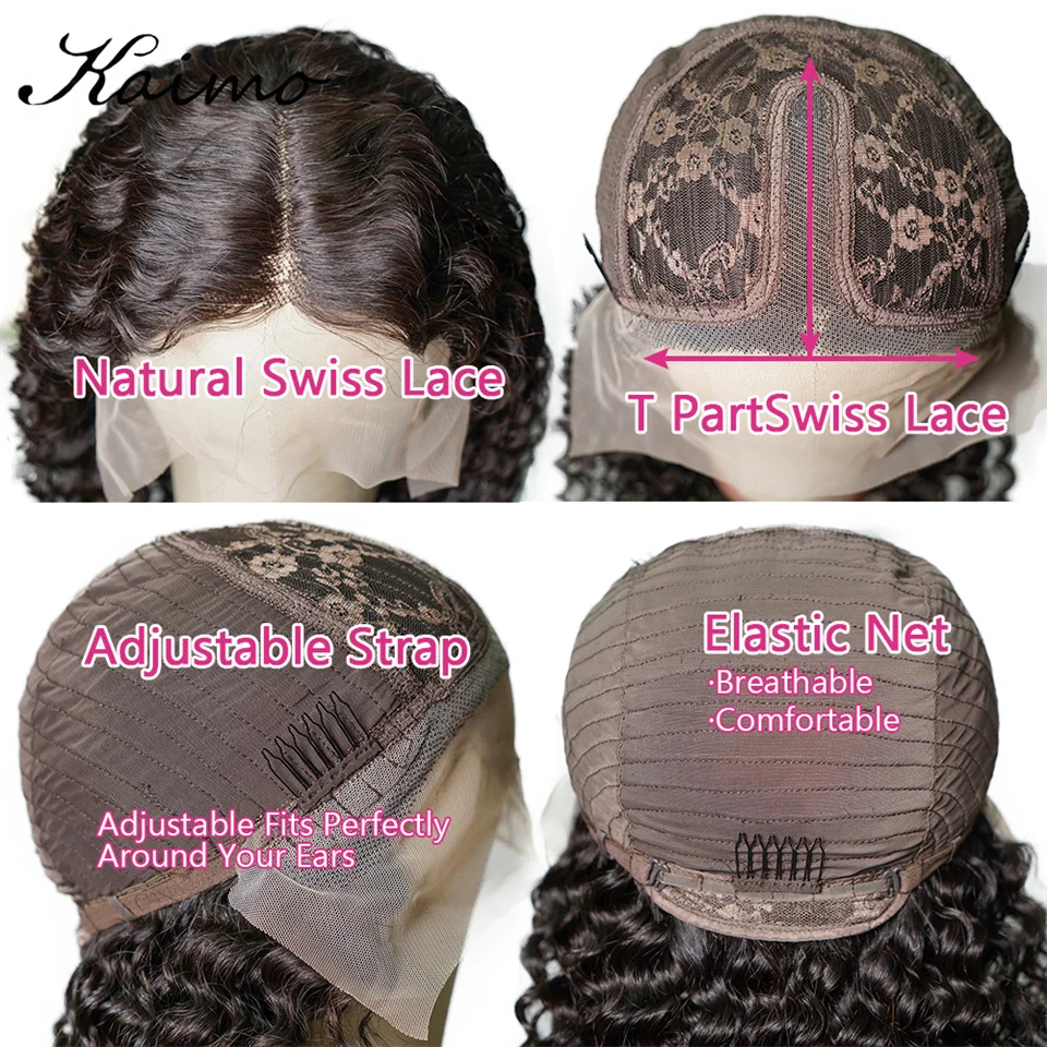 

Middle Part Lace Wig Deep Wave Brazilian T Part Lace Human Hair Wigs Pre Plucked Remy 13*1 Hand Tied Human Hair Wigs For Women