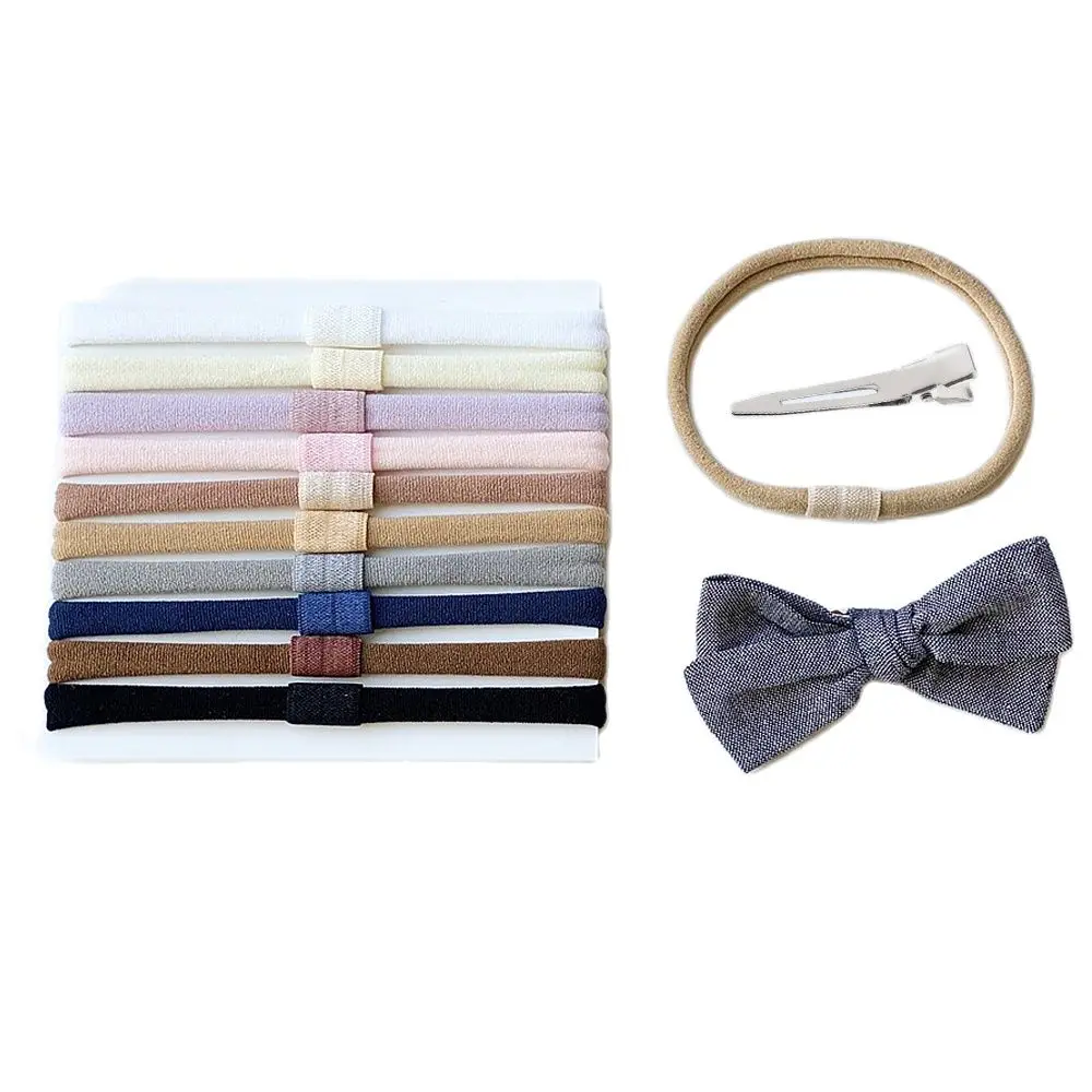 

Nylon Headbands 1/5pcs Wholesale Nylon Baby Headband Elastic DIY Baby Head Bands Nude Soft Thin Stretchy Hair Bands Baby Turban