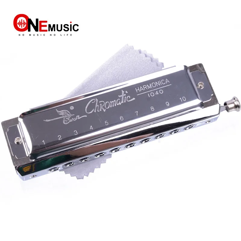 Harmonica SWAN Chromatic Blues C Key w/ 10 Holes 40 Tone NEW | Спорт и развлечения