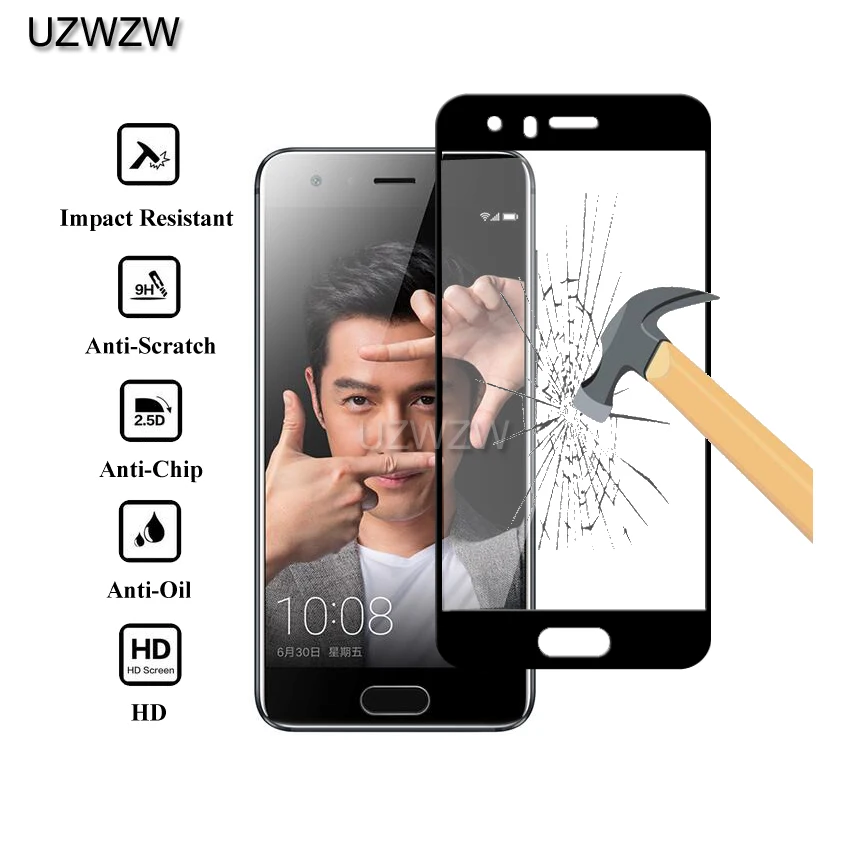 2 шт Полное покрытие закаленное стекло для huawei Honor 9 Защита экрана Защитное стекло для huawei Honor 9 стекло