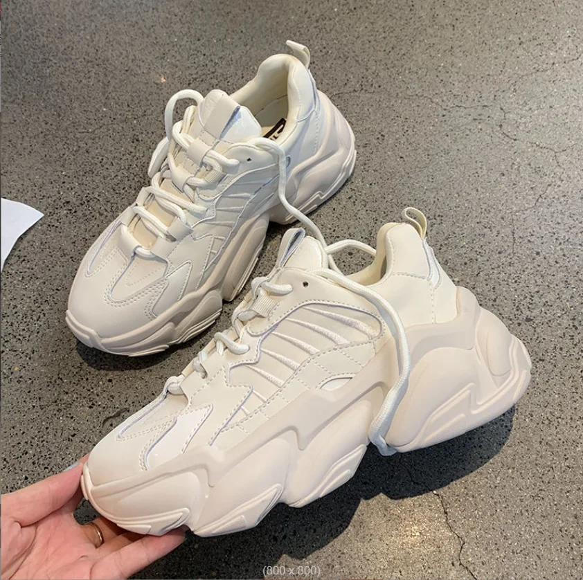 

New 2021 daddy shoes female ins Korean version versatile muffin thick bottom increased thick bottom casual sports shoes female