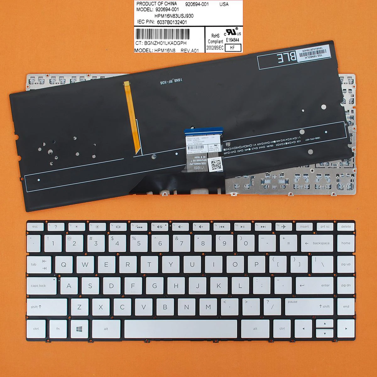 

us silver Backlit laptop keyboard for HP Spectre x360 13-W 13-W000 13-W010CA 13-W013DX 13-W020CA 13-W023DX 13-W030CA