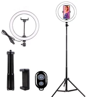33cm selfie led ring light with 1 6m tripod stand for live streaming makeup youtube video 13 inch dimmable photography lighting