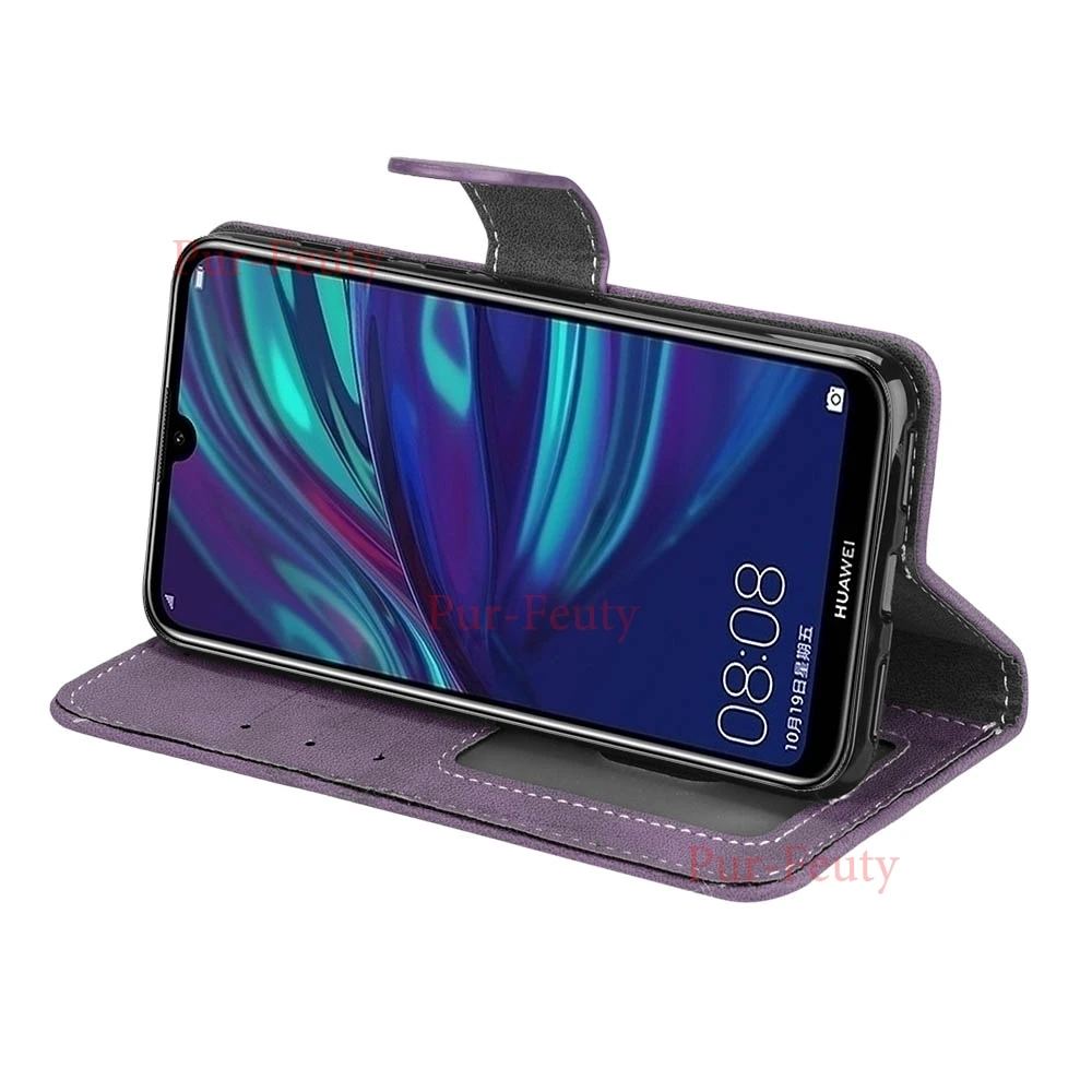 Флип-чехол с фоторамкой для Huawei Y 7 2019 DUB LX1 L21 кожаный чехол бумажником и подставкой