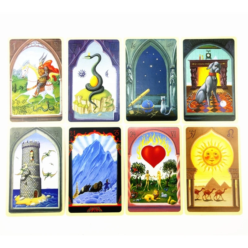 

Mystical Lenormand Oracle Cards Full English 36 Cards Deck Tarot Mysterious Divination Family Party Funny Board Game