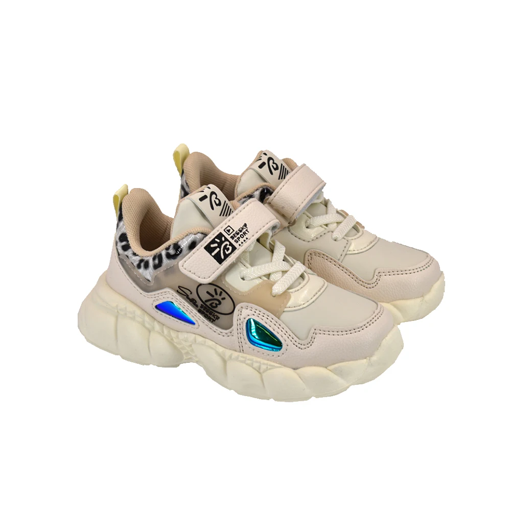 Bessky/ Детская Повседневная спортивная обувь из сетчатого материала Бежевая для