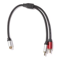 audio cable rca 1 female to 2 male adapter audio y splitter cable amplifier subwoofer aux y type cable splitter for audio