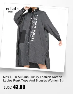 Max LuLu/модные корейские женские топы в стиле панк, хлопковые блузки, осенние женские сексуальные рубашки с дырками, Безразмерные с высоким воротом, свободная одежда