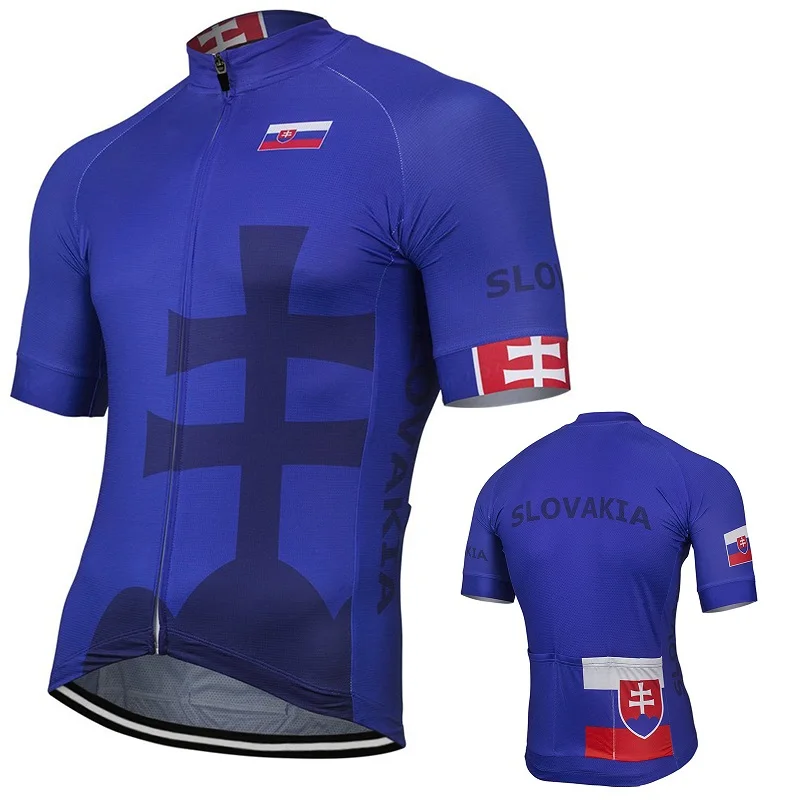 

2021 Team Slovakia Cycling jersey Short Sleeve Men Cycling Clothing Road Bike Shirts MTB Race Bicycle Tops Bike Clothes Maillot