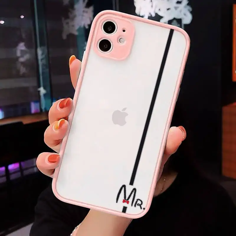 

Crown Letter King Queen Phone Cases matte transparent For iphone 7 8 11 12 plus mini x xs xr pro max luxury brand cover