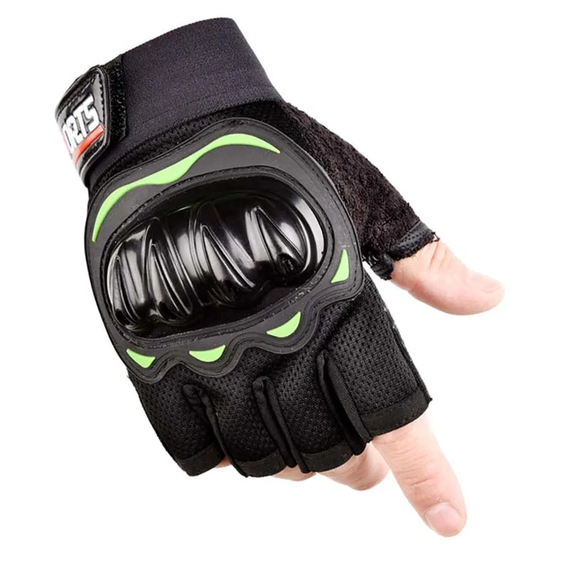 Мотоциклетные Перчатки с открытыми пальцами Нескользящие износостойкие дышащие