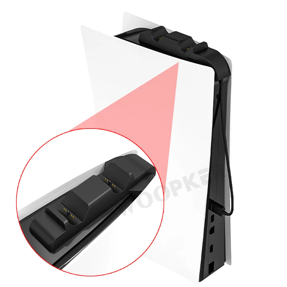 wholesale dual fast charger for ps5 wireless controller charging dock station for playstation 5 gamepad free global shipping
