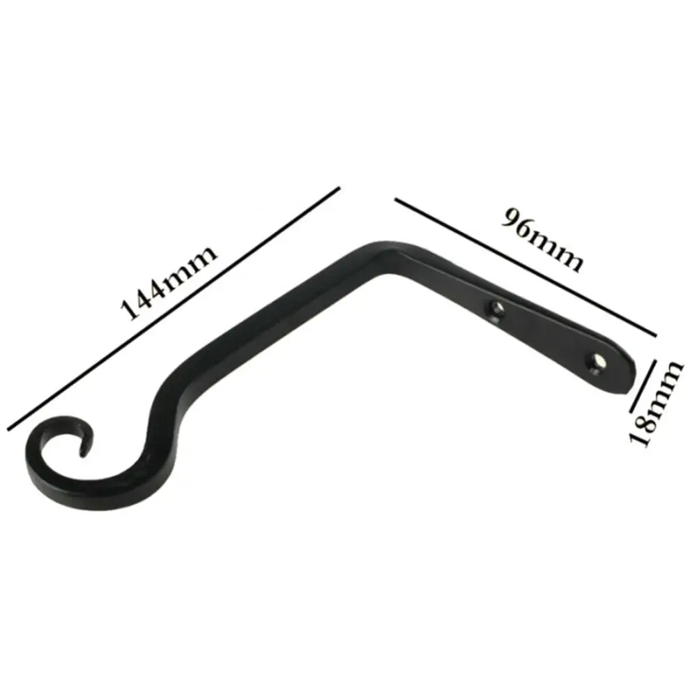 

2Pcs 5.67 Inch Simple Multifunctional Wall Mounted Bending Iron Hooks Hanger