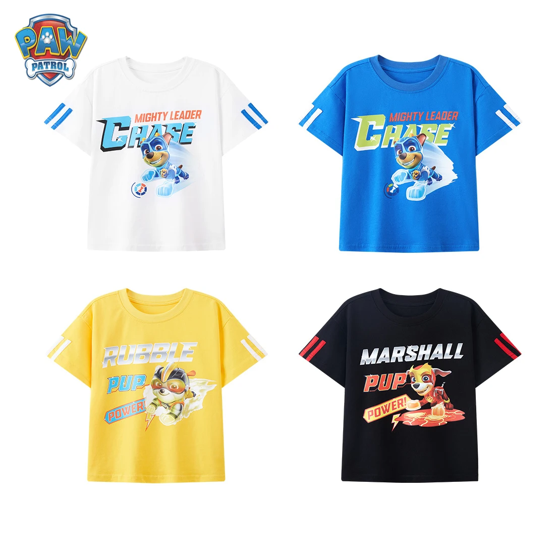 

Genuine Paw Patrol Boys' Solid Color Cartoon Cotton Short-sleeved T-shirt 2021 New Summer Brand Children's Clothings Wholesale