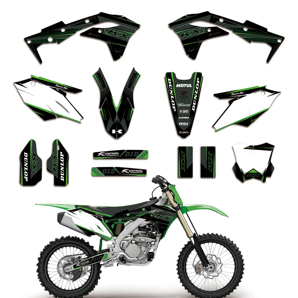

3M Custom Full Complete Sticker Graphics Kits For Kawasaki KXF250 2017 2018 2019 2020