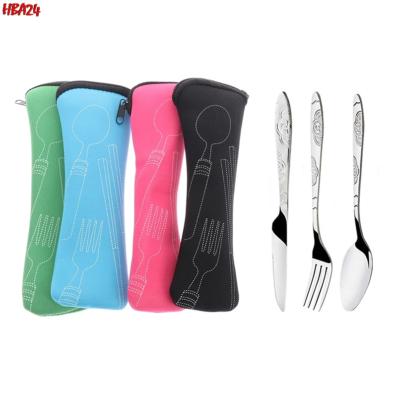 

NEW Portable Tableware Bag Cutlery Bag Dinner Set Travel Packing Storage Box Tableware Picnic Fork Spoon Tableware Storage Bag