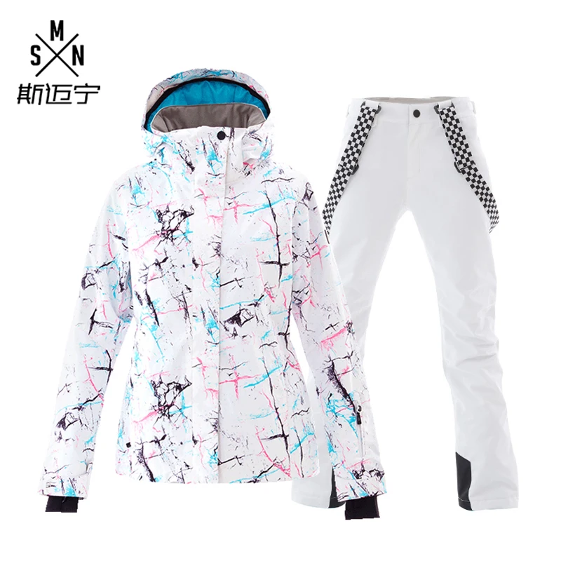 women set 3 Женский зимний горнолыжный костюм. лыжный костюм женский,горнолыжный костюм женский, лыжные костюмы женские, зимний костюм женский куртка штаны. Одежда для сноуборда - Цвет: women set 3