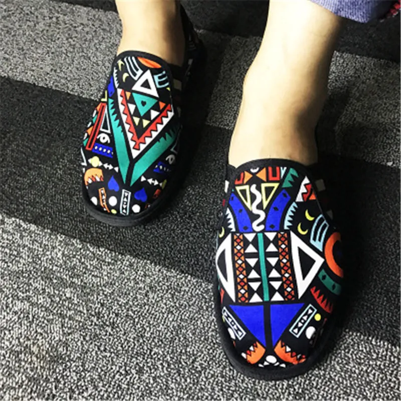 Мужские холщовые кроссовки Вулканизированная подошва удобные без шнуровки