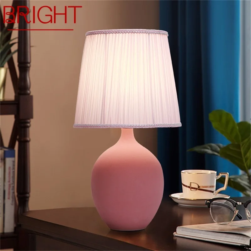 

BRIGHT Dimmer Table Lamp Ceramic Desk Light Contemporary Creative Decoration for Home Bedroom