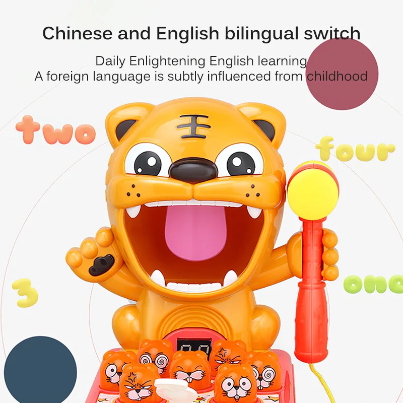 

Children Light Music Whac-A-Mole Toys Multifunctional Play Hit Hammering Game Educational Interactive Toys Christmas Gift