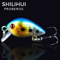 shilihui 1pc hard crank 2 6cm 1 02 10 color fishing lure tackle 1 6g 0 06oz minnow bass lures with 10 bkb hooks fishing baits