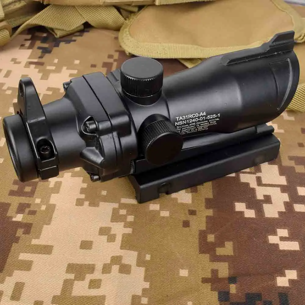 ACOG 1X32 красный зеленый крест прицел оптические прицелы охотничьи прицелы с 20 мм рельсы для страйкбола пистолет