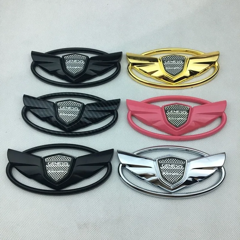 

Wholesale lots (40pcs) 3D GENESIS Wings Logo Car Front Hood Grille or Rear Emblem Sticker Decal for GENESIS COUPE