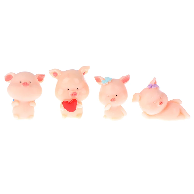 

9pcs Pig Figurine Micro Landscape Home Decor Miniature Fairy Garden Decoration