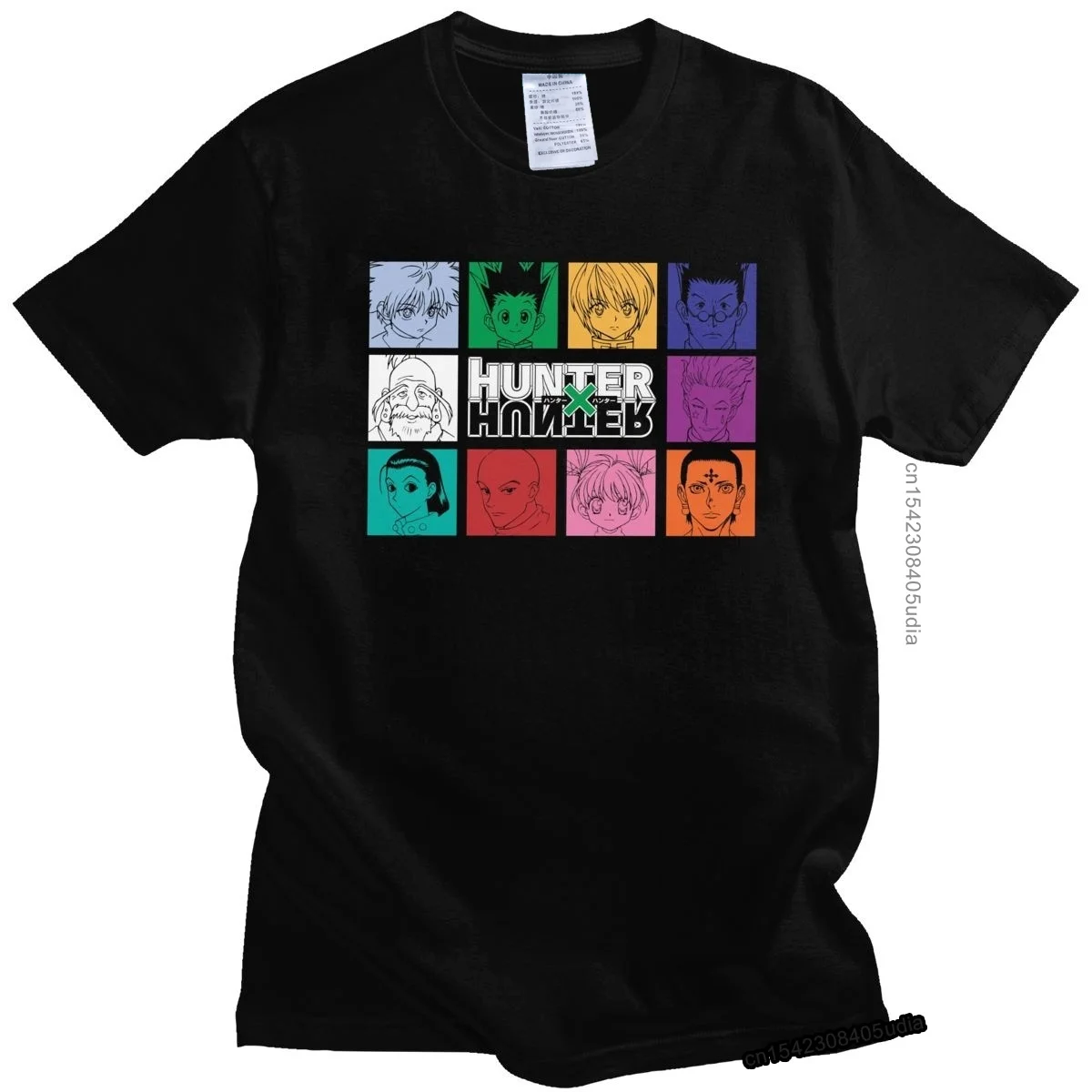 Fashion Men T Shirt Hunter X Hunter Tee Cotton T-Shirt O-Neck Hisoka Morow Tops Hxh Killua Zoldyck Tshirt Camisa Streetwear