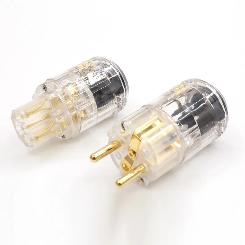 LEORY 10A/250 в 16a/C 07P P 079e 250 Мощность разъем IEC позолоченный ЕС аудио HiFi латунь Ac