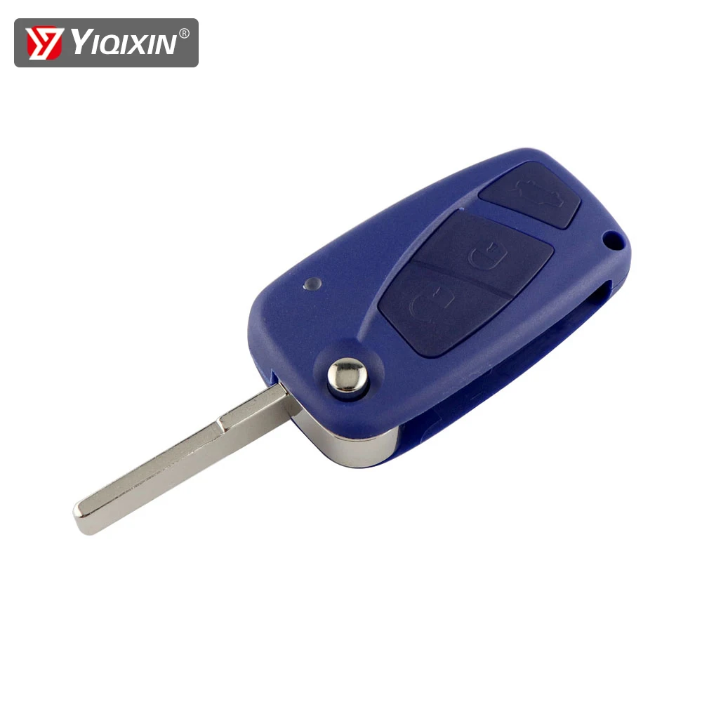YIQIXIN 10PCS Replacement Flip Folding Remote Car Key Case Cover 3B For Fiat 500 Key Shell Panda Stilo Ducato Punto SIP22 Blade