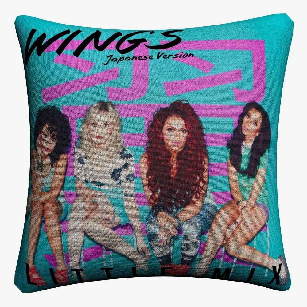 Little Mix Wings Music Girls Decorative Cotton Linen Cushion Cover 45x45cm Pillow Case For Sofa Chair Home Decor Almofada | Дом и сад