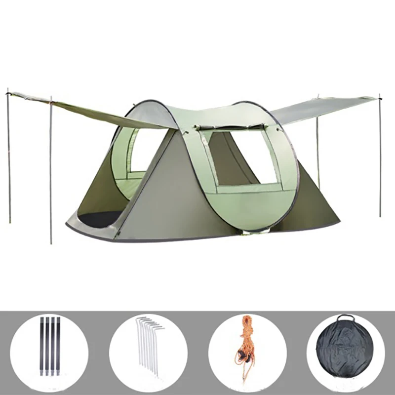 

3-4 Person Pop Up Automatic Tent Waterproof Self-Driving Tourist Camping Shelters Beach Party Tents Outdoor Awning Equipment