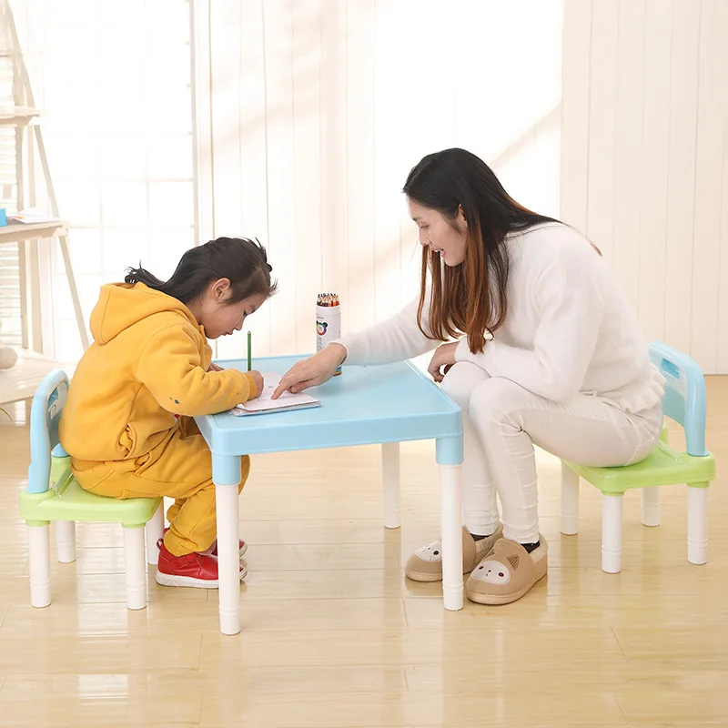 Складной детский стол стул Детские Обучающие Столы Набор стульев пластиковый