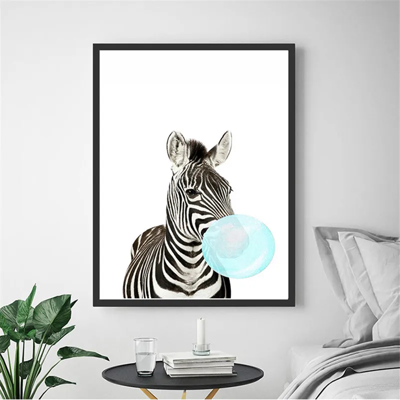 Декор для детской комнаты в скандинавском стиле постер с жирафом Картина на