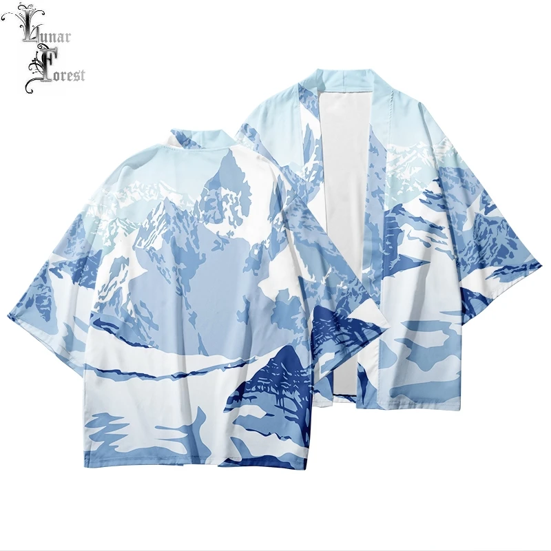 Японское кимоно юката Haori 3D печать Косплей женщин/мужчин мода лето Повседневная крутая короткий рукав