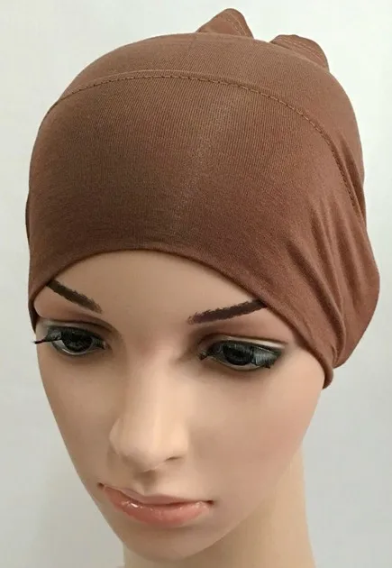 Модал хлопчатобумажная внутренняя отделка Шапочки под хиджаб мусульманский