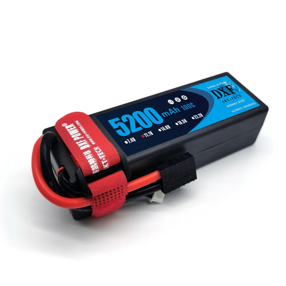 DXF 2 шт батарея lipo 2S 3S 7000mah 3500mah 11,1 V 5200mah Hardcase 100C 200C 11,1 V 2700mah 30C для дрона вертолета 1/8 RC автомобиля