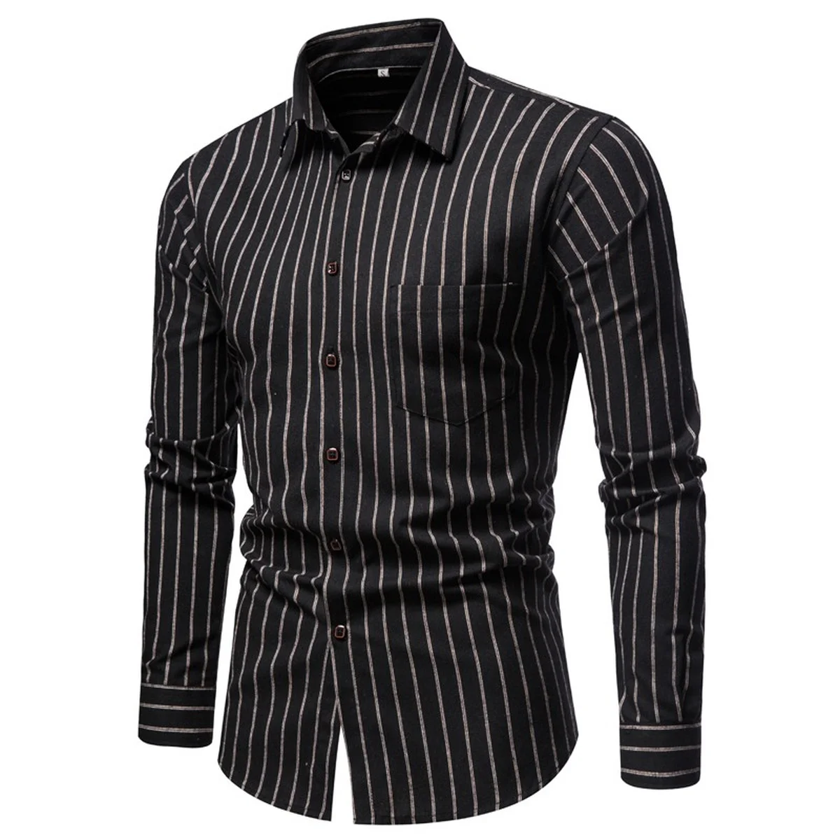 Men's Fashion Plaid Print Long Sleeve Shirts Business Work Formal Shirt Autumn Buttons-up Brand Camisas Homme Mens Dress Shirts