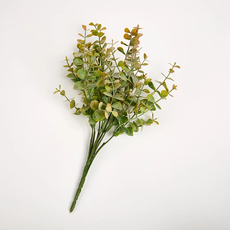 

Artificial Plant Eucalyptus Leaves Plastic Green Plants Fake Eucalyptus Leaves Diy Home Wedding Forest Style Decorations