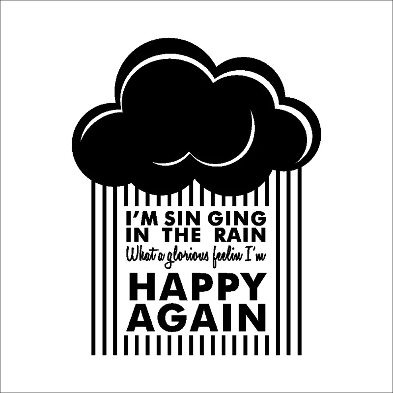 

Rain cloud Wall Sticker for kids rooms bedroom background decorations home wallpaper Mural Art Decals happy wall stickers