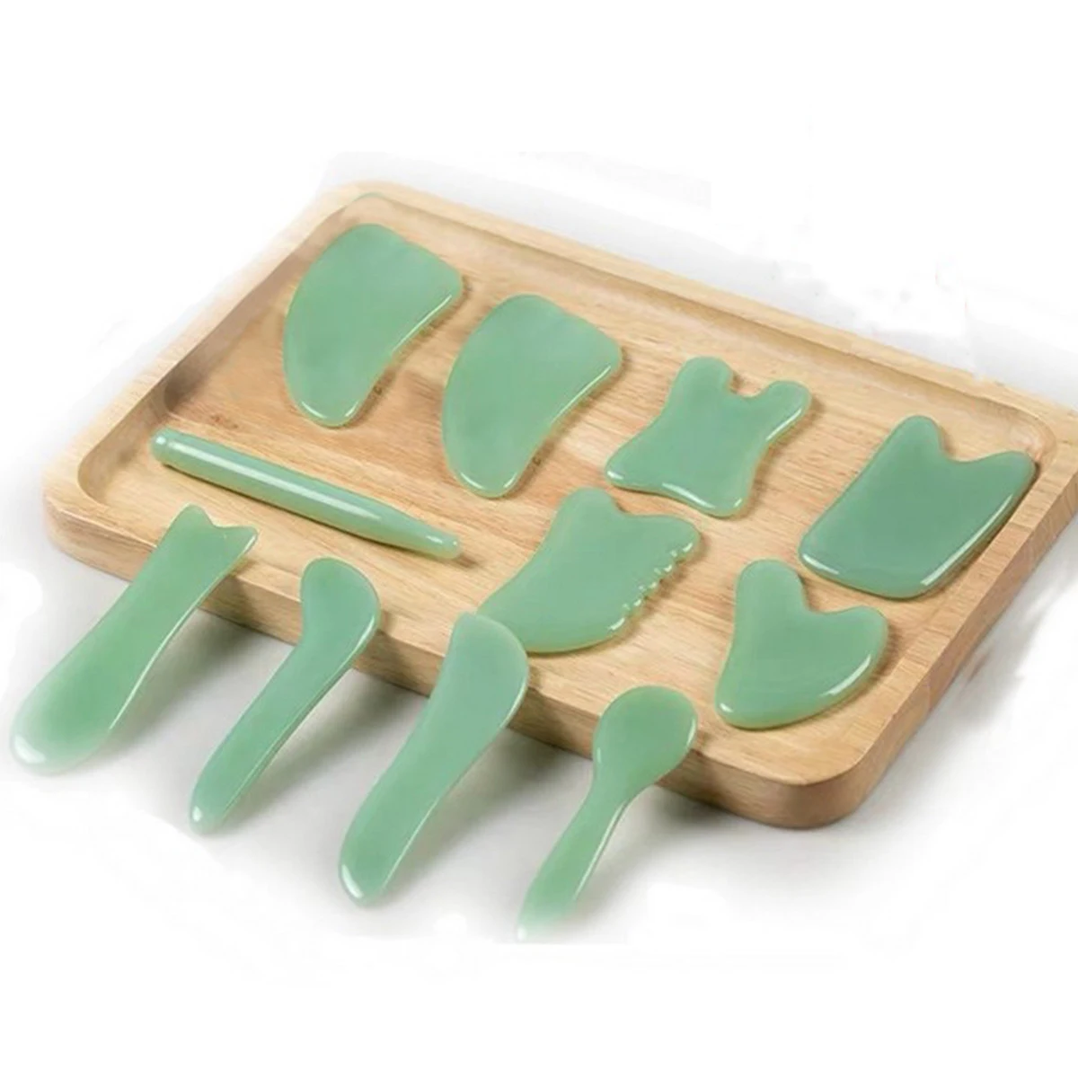 

Скребок для похудения из натурального нефрита, массажный инструмент для лица, массажер для тела гуаша