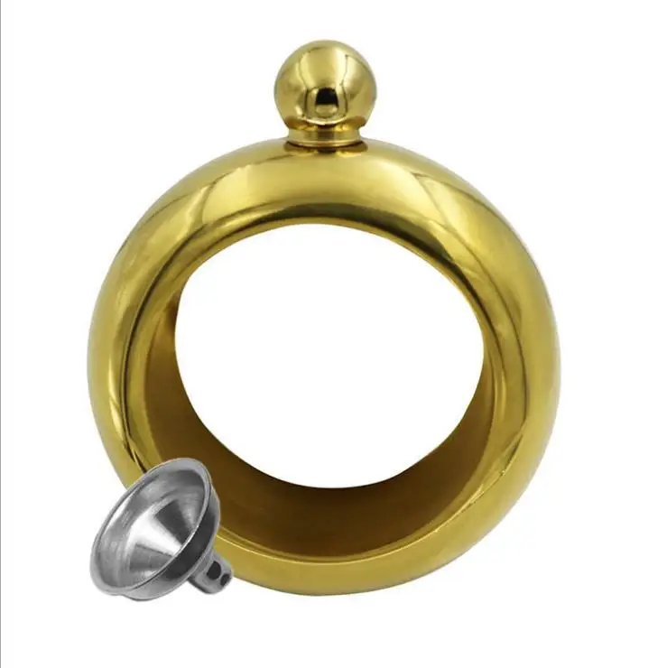 2 Stuks Rvs Kolf Armband Draagbare Wijn Whisky Hip Kolven Pot Flagon Drinken Fles 3.5 Oz Vodka Alcohol Drinkware