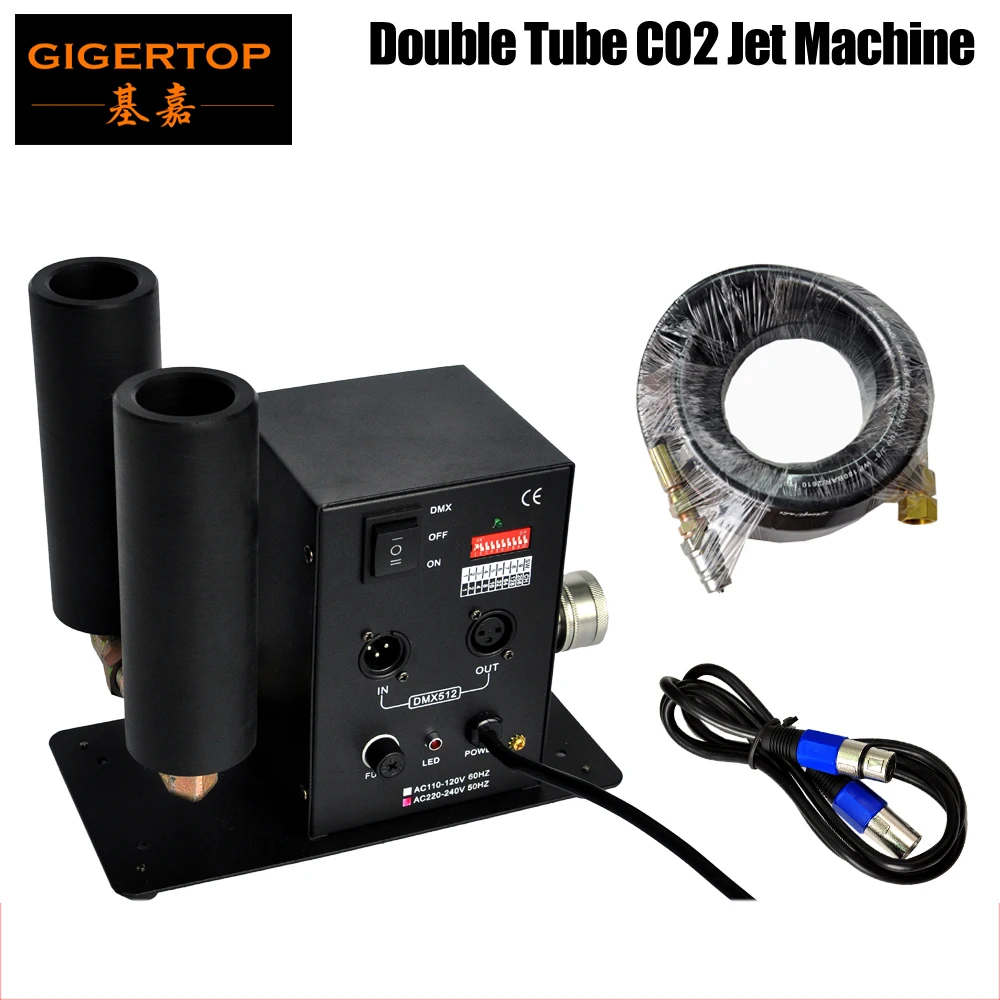 Price TIPTOP máquina de chorro de CO2 para Club nocturno, tubo único de 6M de manguera conmutable, criogénica efecto especial de niebla, DMX, China