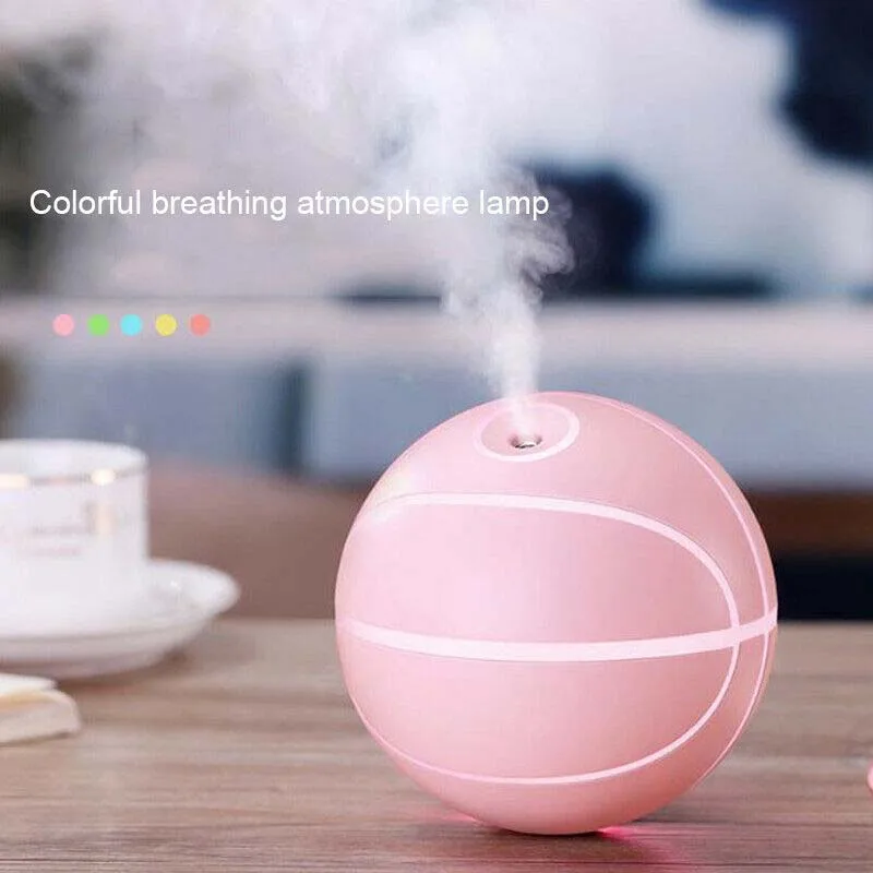 

ELOOLE Creative Basketball Humidifier USB Portable Ultrasonic Humidification Spray Mist With Light 240 ML For Room Car Office