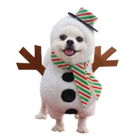 funny autumn winter standing snowman costume medium large christmas dog clothes comical puppy outfits apparel pet supplies yxwh