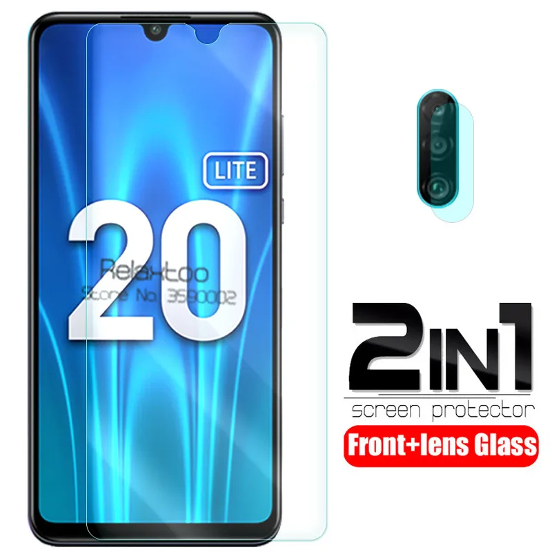2 в 1 Защитное стекло для объектива камеры на honor 20 lite HRY LX1T Защита экрана huawei light