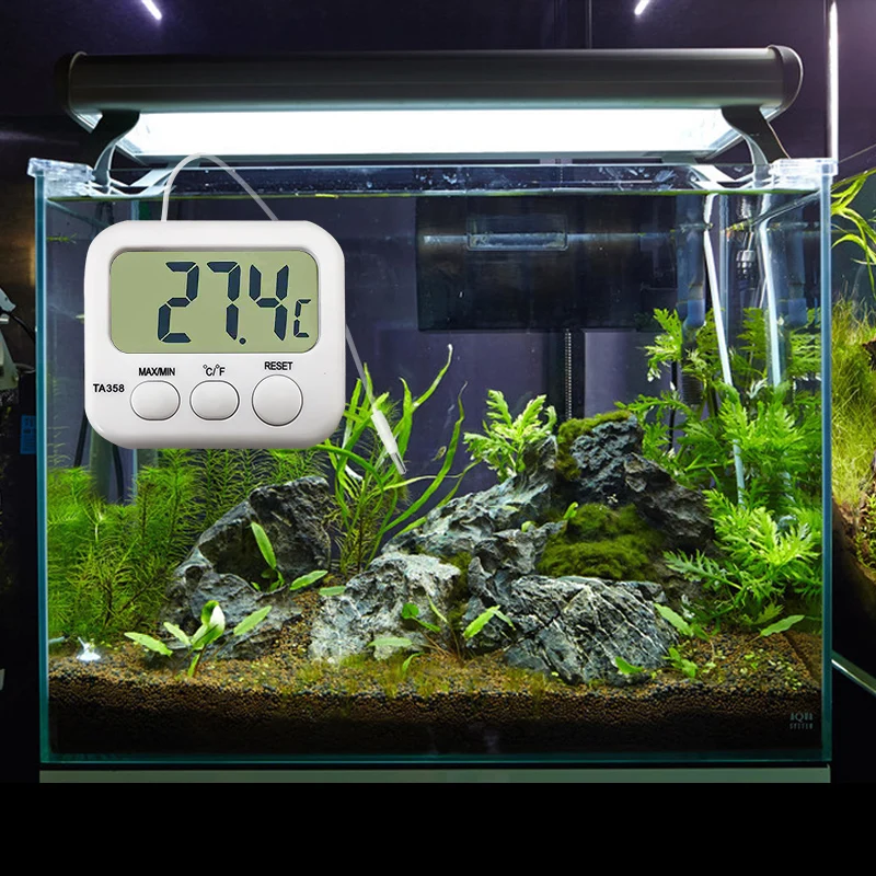 refrigerator aquarium fish tank electronic thermometer lcd cf digital thermo max min temperature meter with probe sensor cable free global shipping
