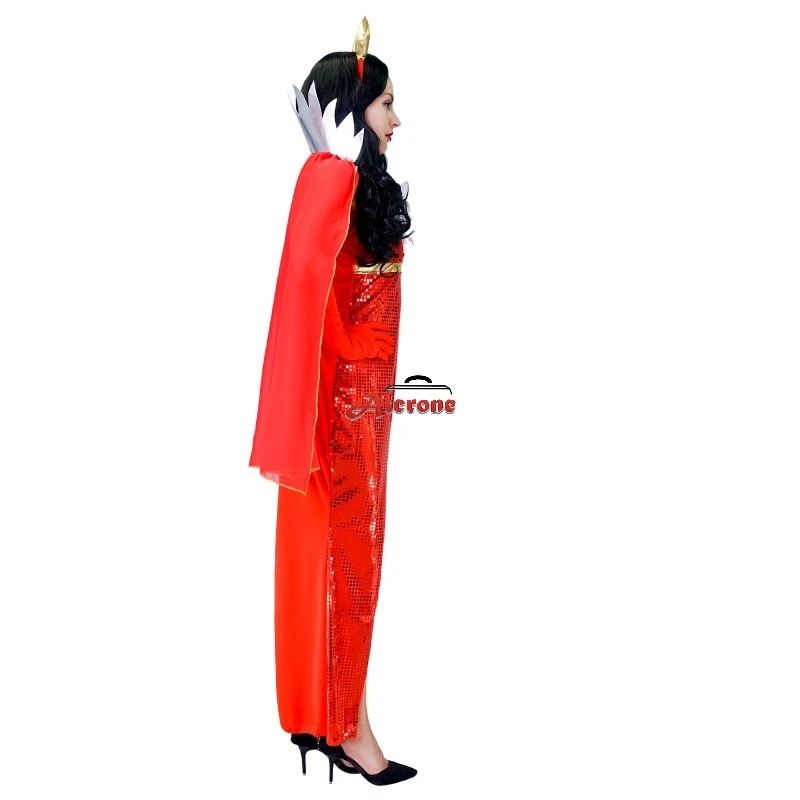 Карнавал косплей сценический костюм Красный дьявол платье Взрослые женщины